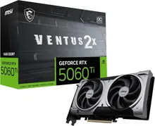 MSI GeForce RTX 5060 Ti VENTUS 2X OC PLUS: 16 ГБ GDDR7, 128-бит, HDMI 2.1b, 3 x DisplayPort 2.1b