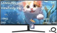 Samsung ViewFinity S5: 34", 3440×1440, 100 Гц, черный