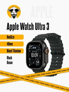 Apple Watch Ultra 3: 49 мм, Titanium, GPS + Cellular, черный ремешок Ocean Band