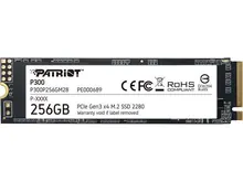 Patriot P300: 256 ГБ, M.2 2280, PCIe Gen3 x4, NVMe 1.3