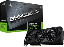 MSI GeForce RTX 5070 Ti SHADOW 3X OC: 16 ГБ GDDR7, PCIe 5.0, 3x DisplayPort 2.1b, HDMI 2.1b