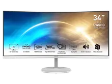 MSI Pro MP341CQW: 34", 3440 × 1440, 100 Гц, белый