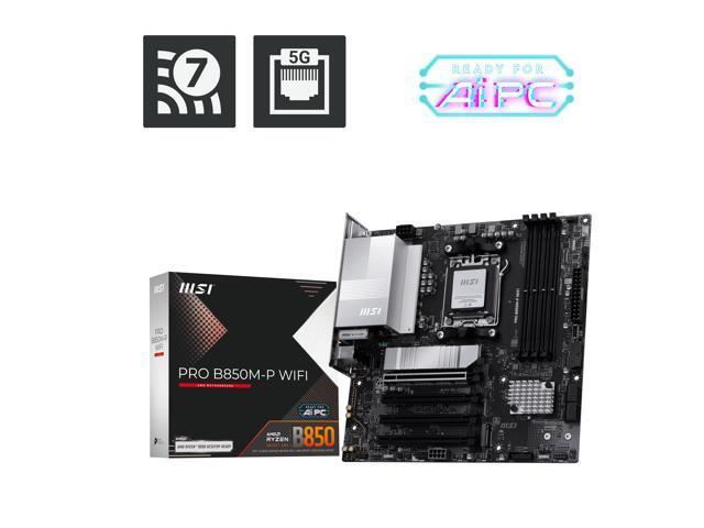 MSI PRO B850M-P WIFI: Micro ATX, AMD B850, DDR5, Wi‑Fi