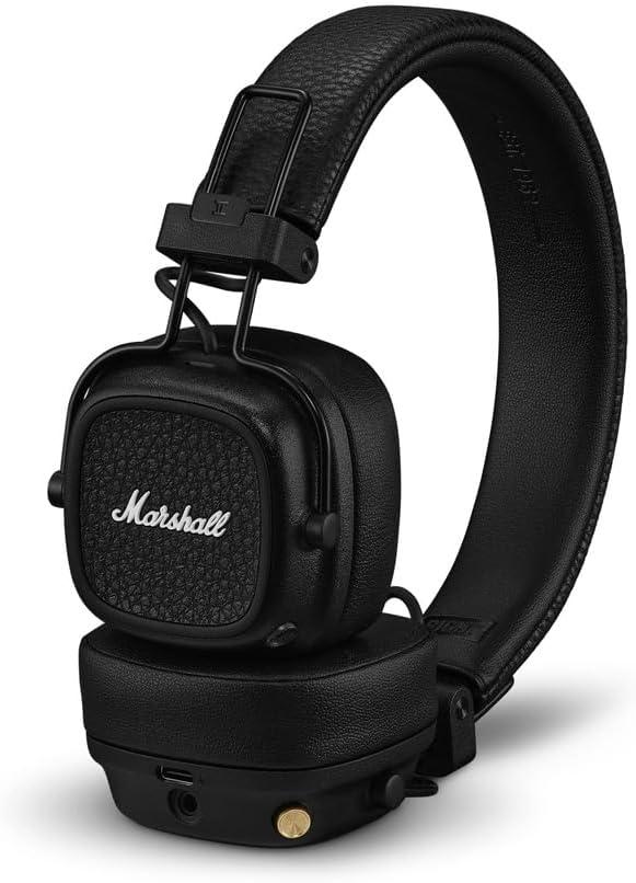 Marshall Major V Wireless Black — накладные Bluetooth-наушники, 100+ часов работы