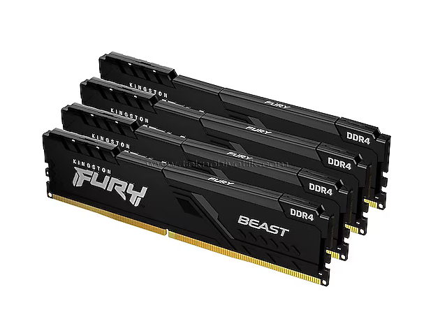 Kingston FURY Beast: 128 ГБ (4×32 ГБ), DDR5 5200 MT/s, DIMM 288-pin, черный