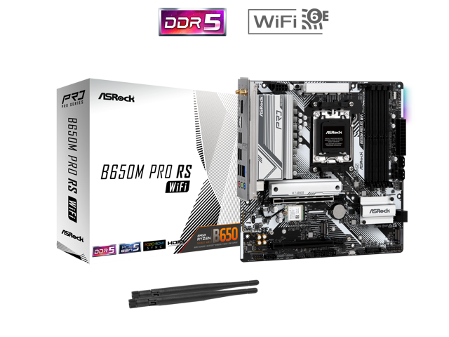 ASRock B650M Pro RS WiFi: Micro ATX, AM5, Wi‑Fi 6E