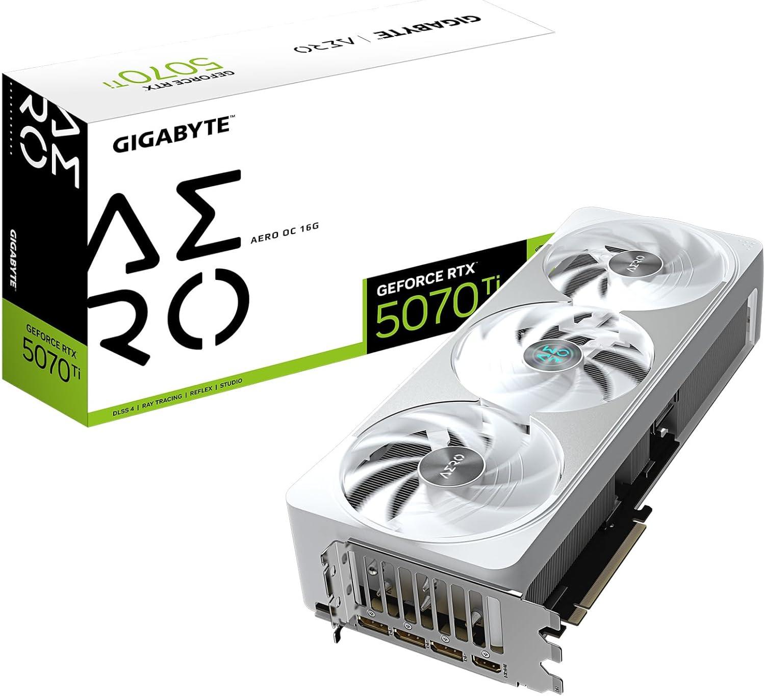 Gigabyte GeForce RTX 5070 Ti AERO OC: 16 ГБ GDDR7, PCIe 5.0, GV-N507TAERO OC-16GD