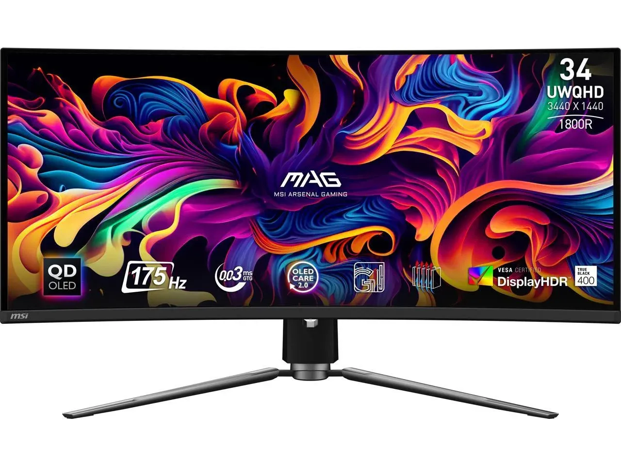 MSI MAG 341CQP: 34", 3440 × 1440, 175 Гц, черный
