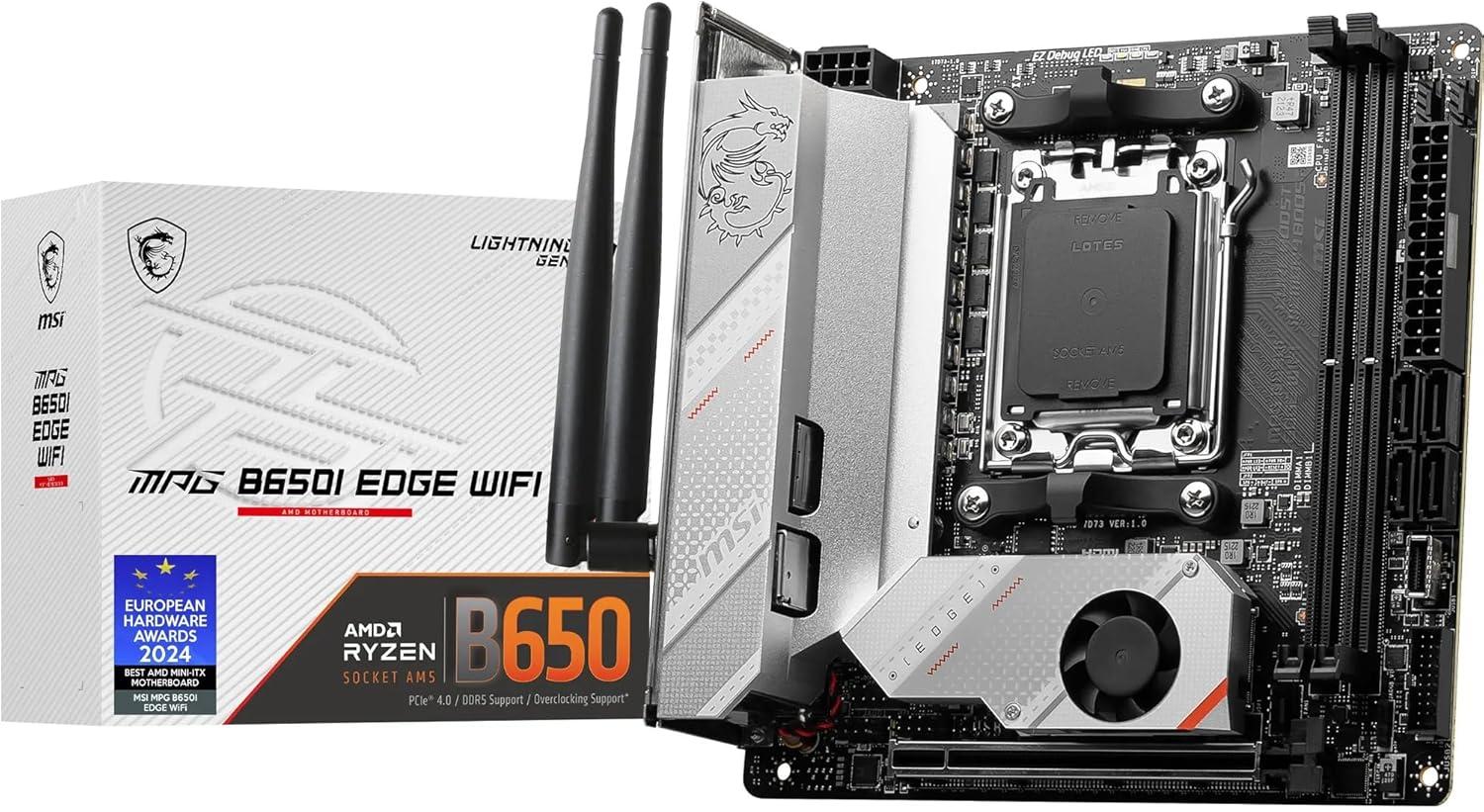MSI MPG B650I EDGE WIFI: DDR5 до 64 ГБ, Mini-ITX, Wi‑Fi
