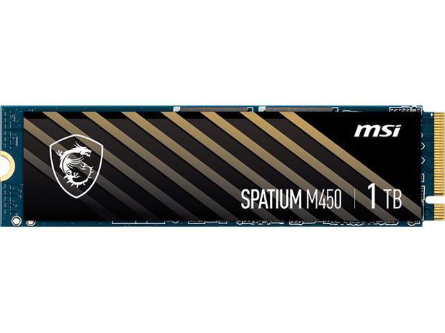 MSI SPATIUM M450: 1 ТБ, M.2 2280, PCIe 4.0 x4, NVMe 1.4