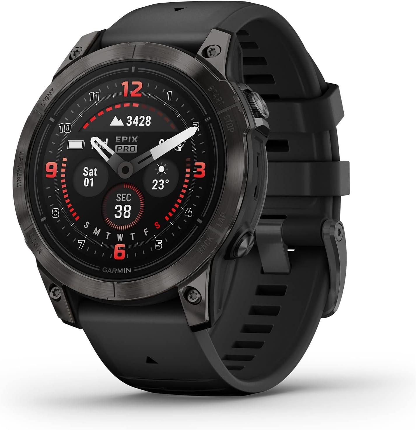 Garmin epix Pro (Gen 2) Sapphire Edition, 47 мм — AMOLED, сапфировое стекло, титановый безель
