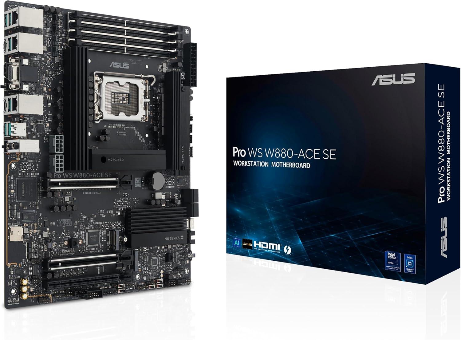 ASUS Pro WS W880-ACE SE: LGA1851, ATX, DDR5, Thunderbolt 4, 2x 2.5 GbE