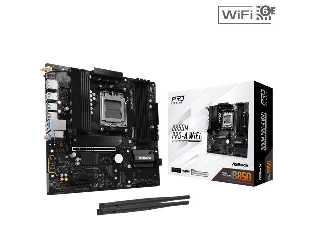ASRock B850M PRO-A WIFI: Micro ATX, Socket AM5, Wi‑Fi 6E