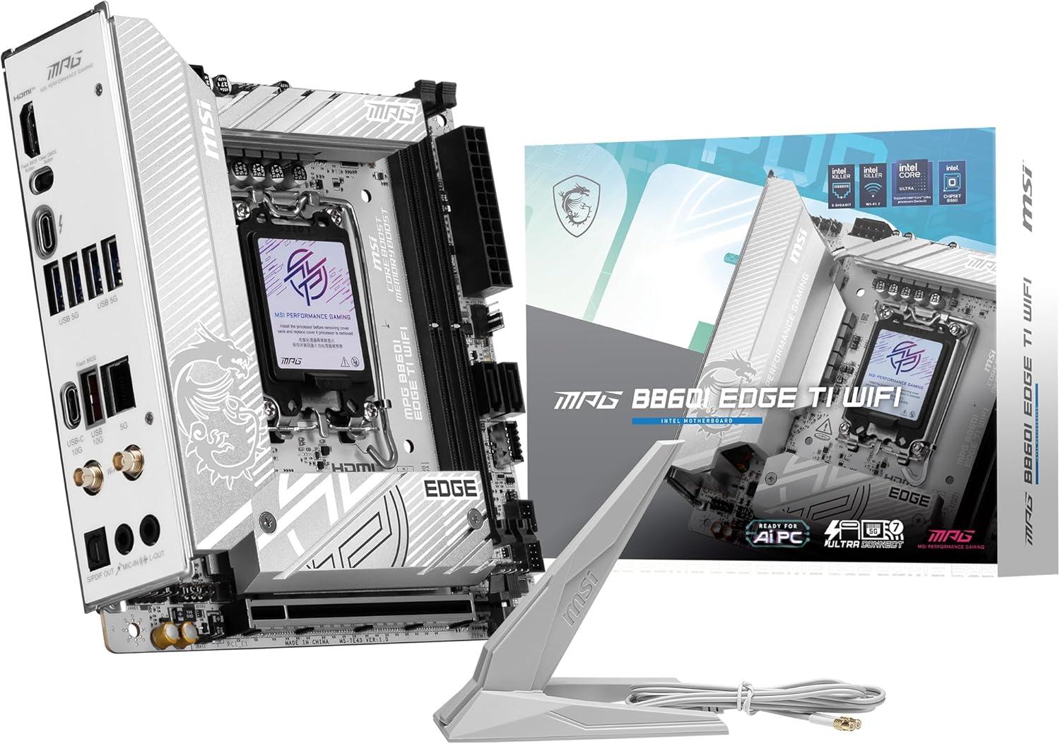 MSI MPG B860I Edge TI WiFi: LGA 1851, DDR5, Wi‑Fi 7