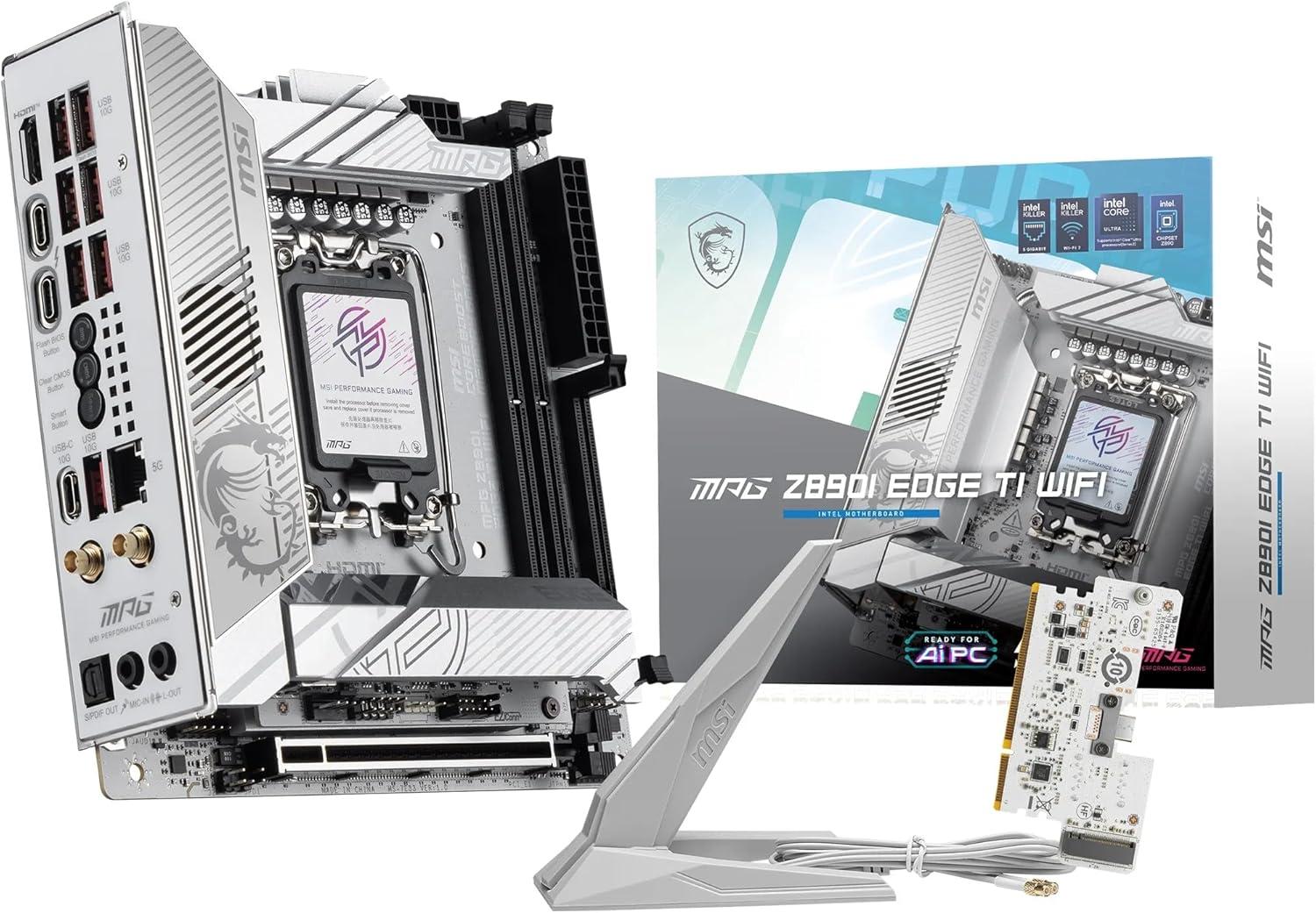 MSI MPG Z890I EDGE TI WIFI: Mini-ITX, LGA 1851, DDR5, Wi‑Fi 7