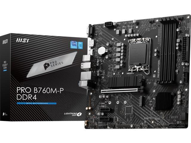 MSI PRO B760M-P DDR4 LGA 1700: Micro ATX, Intel B760