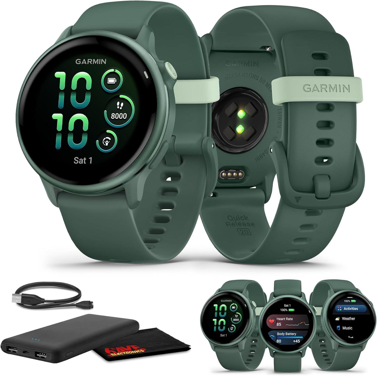 Смарт-часы Garmin Vivoactive 6 с AMOLED-дисплеем, GPS и Bluetooth, зеленые