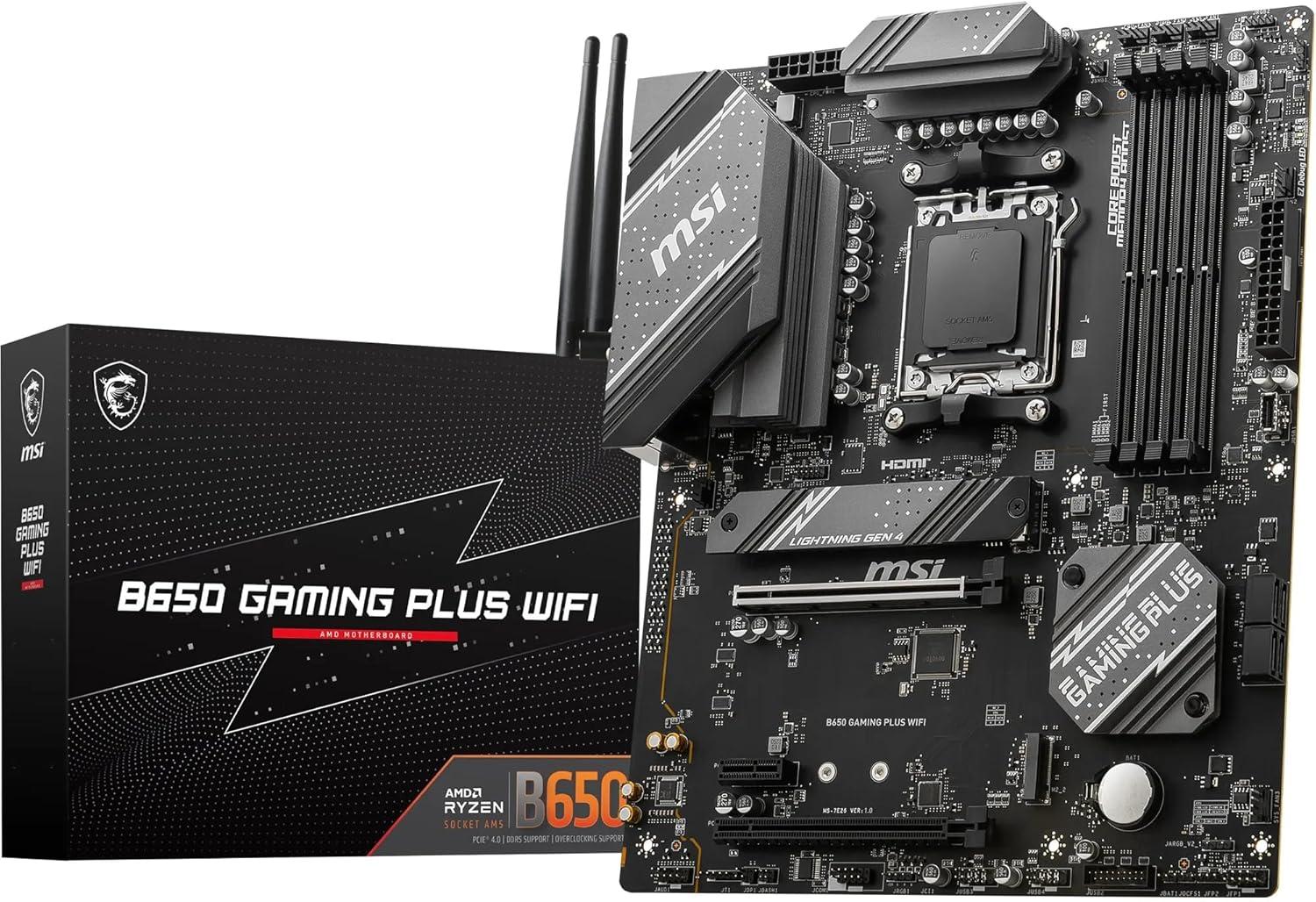 MSI B650 GAMING PLUS WIFI: AMD B650, AM5, ATX, Wi‑Fi 6E