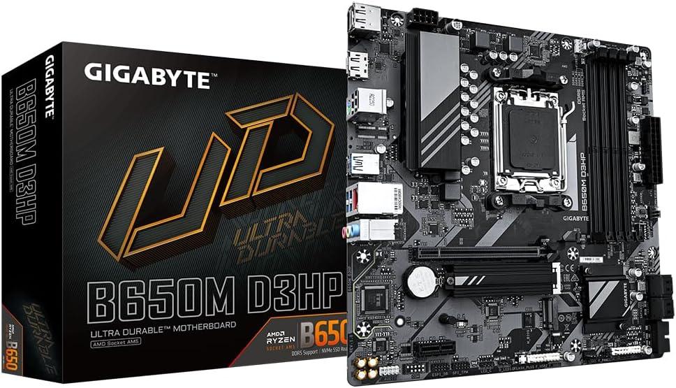 Gigabyte B650M D3HP: AM5, 4x DDR5, HDMI, 2x DisplayPort