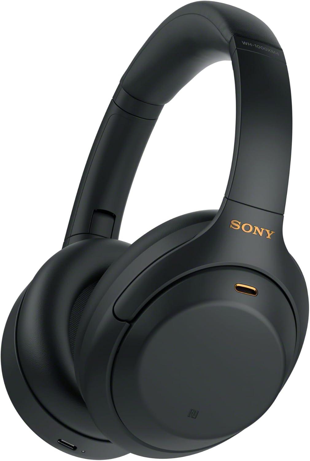 Sony WH-1000XM4, черные — Bluetooth 5.0, активное шумоподавление, до 30 часов работы