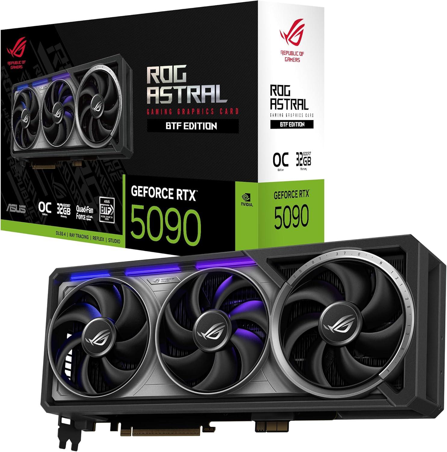 ASUS ROG Astral RTX 5090 BTF OC: 32 ГБ GDDR7, NVIDIA GeForce RTX 5090