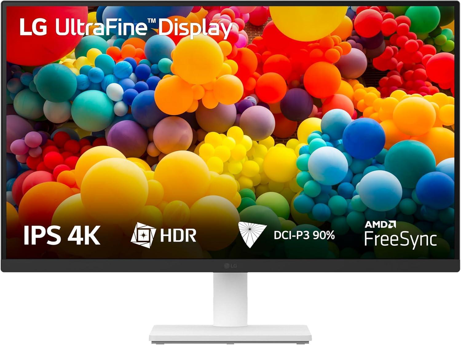 LG 27US500-W: 27", 3840 × 2160, IPS, 60 Гц, белый