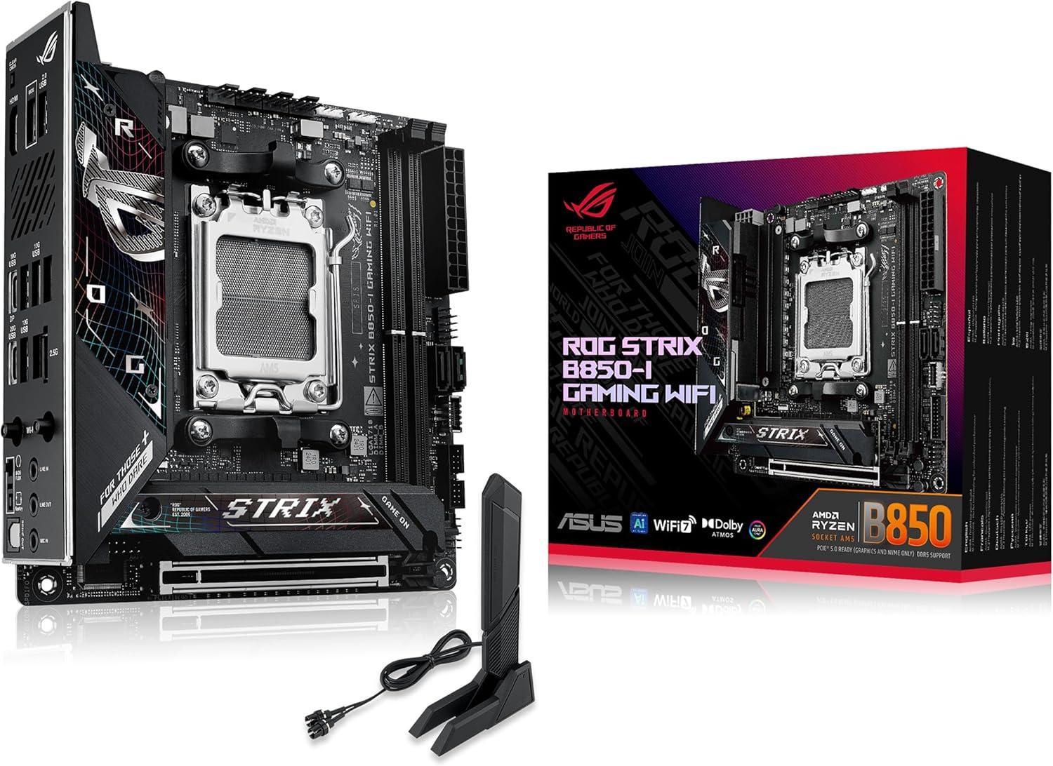 ASUS ROG Strix B850-I Gaming WiFi: Mini-ITX, AMD AM5, Wi-Fi 7